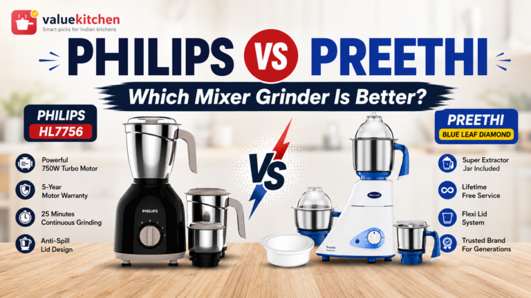 Philips HL7756 vs Preethi Blue Leaf Diamond