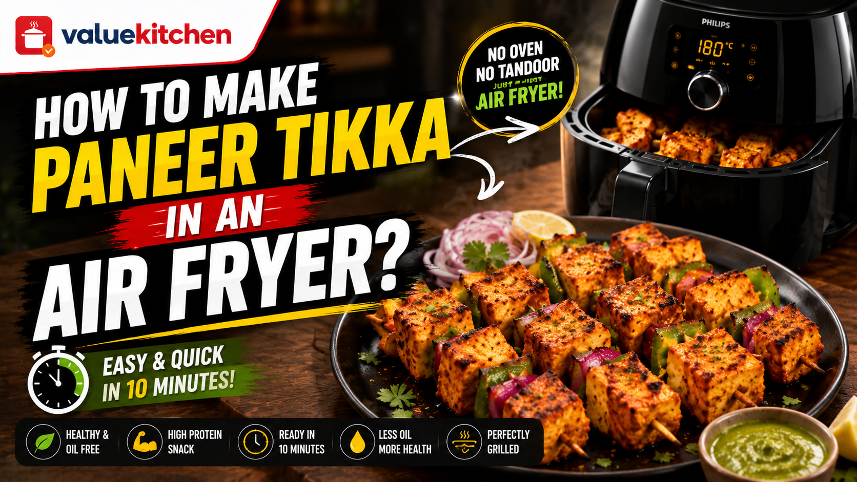 How to Make Paneer Tikka in an Air Fryer