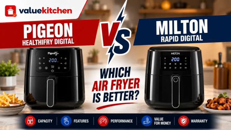 Pigeon Healthifry Digital Air Fryer vs Milton Rapid Digital Air Fryer