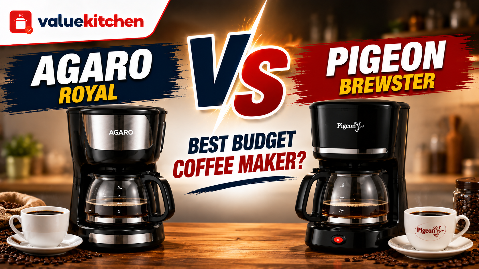 AGARO Royal Drip Coffee Maker vs Pigeon Brewster