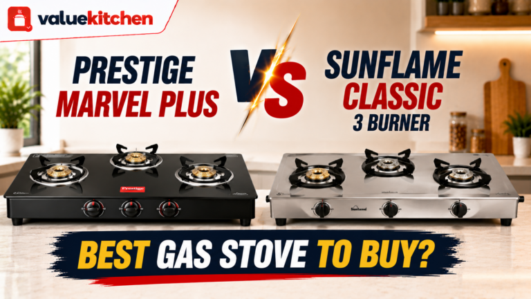 Prestige Marvel Plus GTM-03L vs Sunflame Crystal 3 Burner Gas Stove: Which to Buy? (2026)