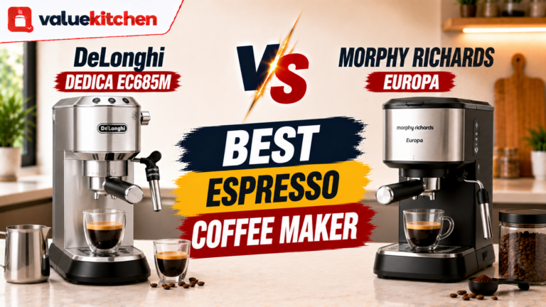 DeLonghi Dedica EC685.B vs Morphy Richards Europa: Best Espresso Coffee Maker in India 2026?